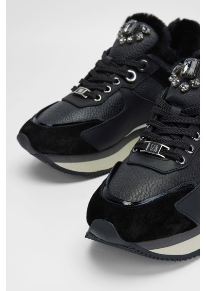 Kadın Siyah Floter Hakiki Deri Sneakers & Spor Ayakkabı 1011 6195 Bn Ayk SK23/24 modelleri