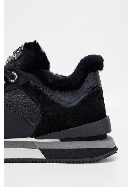 Kadın Siyah Floter Hakiki Deri Sneakers & Spor Ayakkabı 1011 6195 Bn Ayk SK23/24 indirimleri