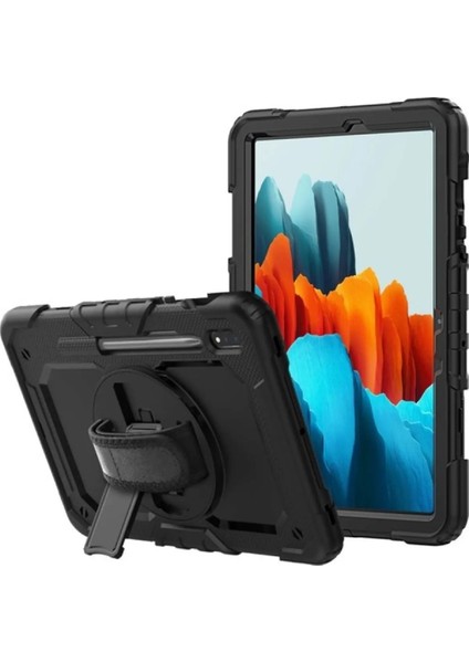 Samsung Galaxy Tab S9 +(Plus) Sm- X810 12,4 Uyumlu Kılıf Defender Askılı Zırh Tank Tablet Arka Kapak S