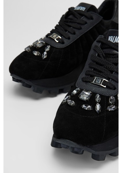 Kadın Siyah Süet Deri Sneakers & Spor Ayakkabı 1011 6187 Bn Ayk SK23/24 modelleri