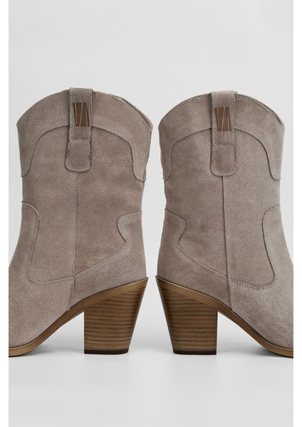 Kadın Sampanya Süet Hakiki Deri Casual Bot 312 55203 Bn Bot SK23/24 indirimleri