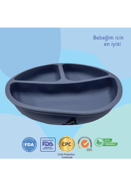 "Momia Bebek Silikon Beslenme Tabağı - Sağlıklı ve Renkli!"