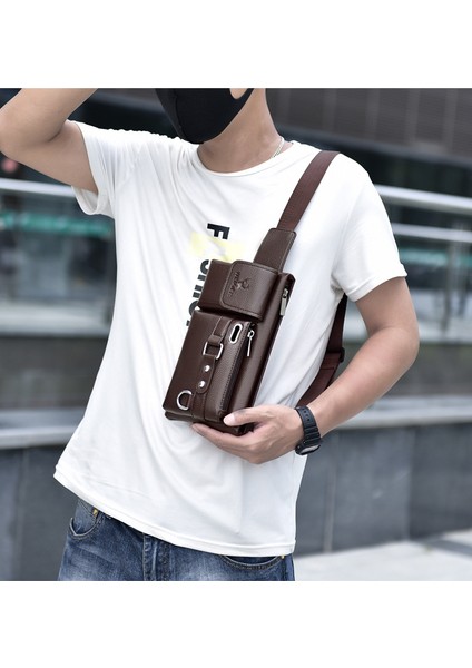 Spor Bel Çok Fonksiyonlu Dış Mekan Cep Telefonu Pu Erkek Crossbody Erkekler Için Bisiklet Bel Çanta (Yurt Dışından)