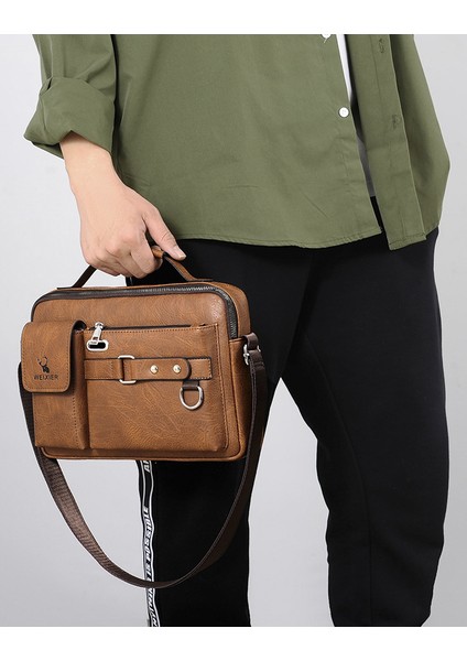 Omuz Erkek Crossbody Erkek Iş Omuz Crossbody El Erkek Tek Omuz Crossbody Sırt Çantası (Yurt Dışından)