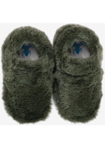 Furry Furry Haki Kürk Barefoot Patik (HEDİYE SETİ)
