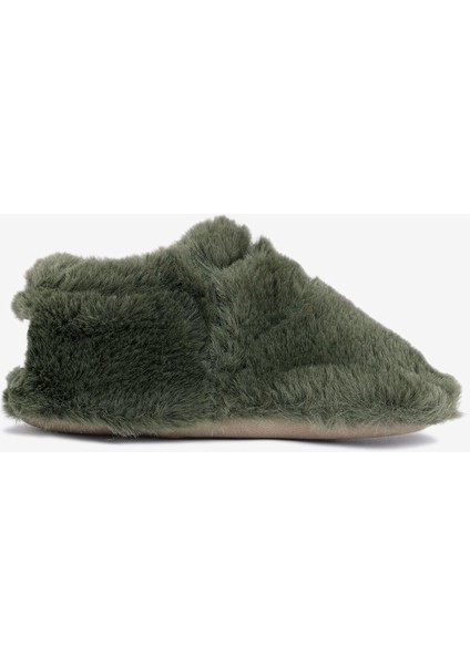 Furry Furry Haki Kürk Barefoot Patik (HEDİYE SETİ)