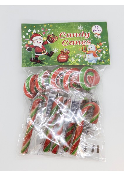 Candy Zoo Yılbaşı Mini Baston/lollipops Paketi 10'lu