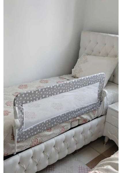 Revu Baby Shield Katlanabilir Bebek Yatak Bariyeri 50 x 120 cm  Gray