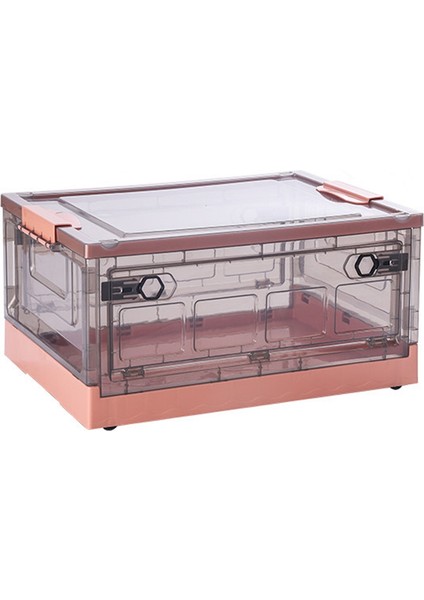 Ön Açık Saklama Kutusu Ev Yan Açık Oyuncak Kitabı Plastik Saklama Kutusu Alt Organize Pembe (Yurt Dışından)