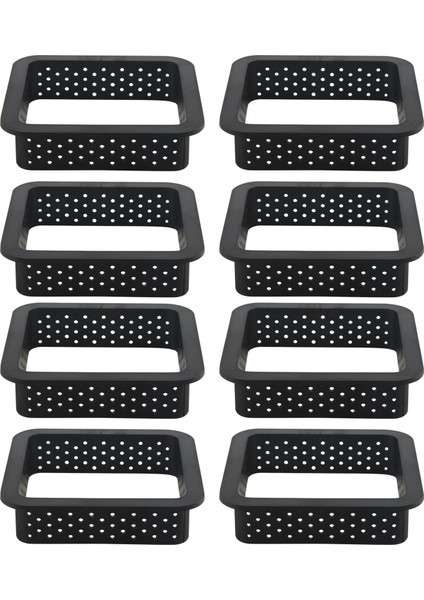 10 Adet Kare Tart Yüzükler Isıya Dayanıklı Delikli Kek Mus Halkası Yapışmaz Bakeware Tart Mini Kek Kalıbı Kek Yüzükleri (Yurt Dışından)