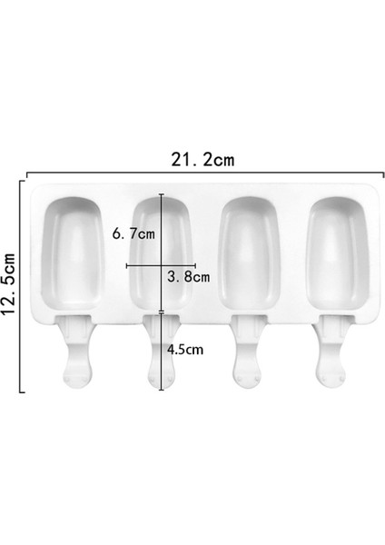 8 Silikon Dondurma Kalıp 4 Kavite Buz Lolly Kalıp Yeniden Kullanılabilir Oval Kek-Pop, Dıy Yapımı Için Buz Şeker Çikolata Jöle (Yurt Dışından)