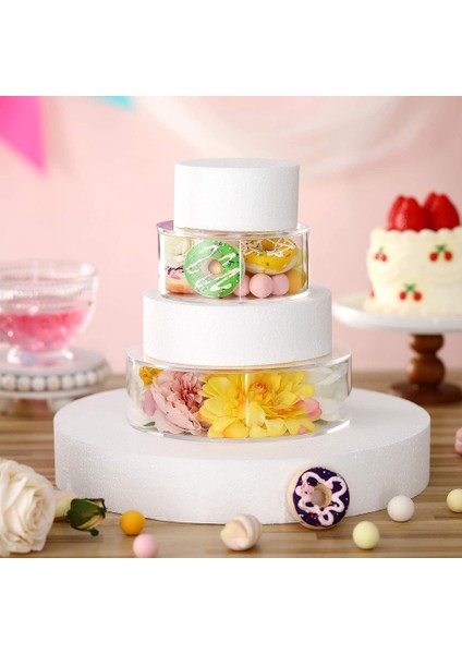 Akrilik Kek Teşhir Panosu Yuvarlak Kek Teşhir Tepsisi Dıy Kek Doldurulabilir Kurulu Tabanı Temizle Kek Standı Araçları, Yuvarlak 20X20X5CM (Yurt Dışından) fırsatları