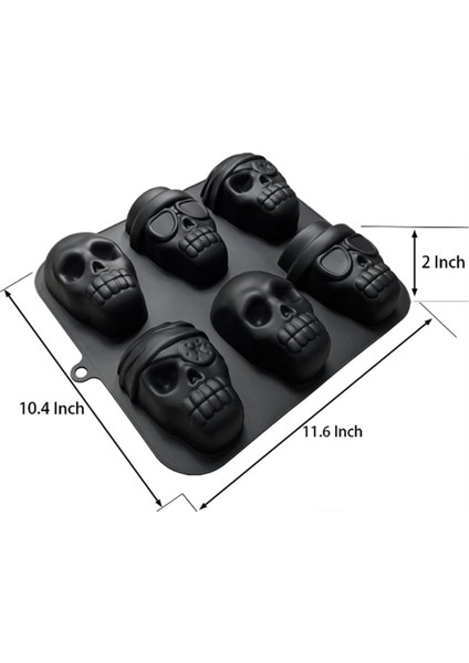 Kafatası Kek Tava Silikon Kafatası Cakelet Kalıp Kafatası Korsan Kek Kalay Fırın Tepsisi (Yurt Dışından) modelleri