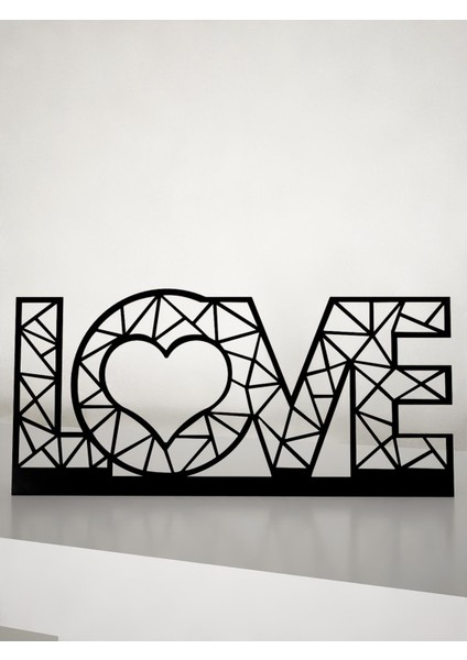 Love Metal Masa Süsü - Biblo - Siyah fiyatları