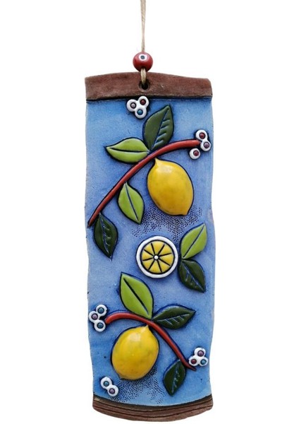 Özel Tasarım Seramik Limon Ağacı Dekoratif Duvar Süsü Ev Bahçe Duvar Dekorasyon