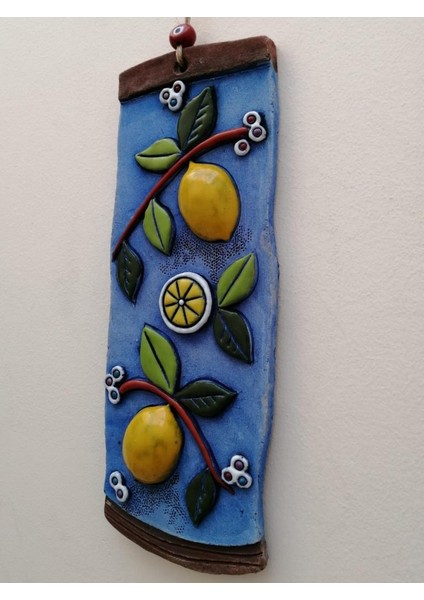 Özel Tasarım Seramik Limon Ağacı Dekoratif Duvar Süsü Ev Bahçe Duvar Dekorasyon fiyatları