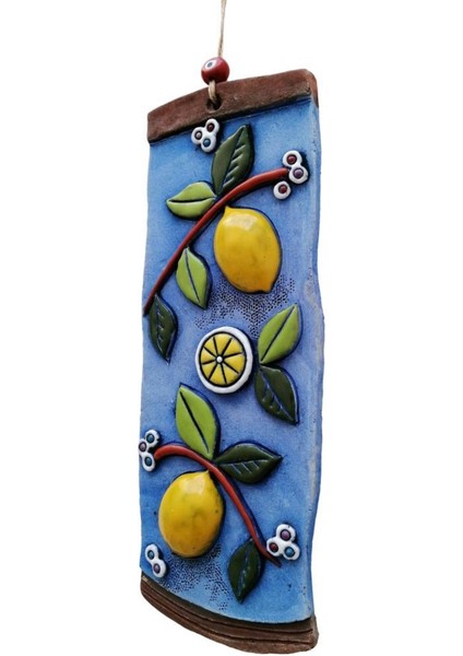 Özel Tasarım Seramik Limon Ağacı Dekoratif Duvar Süsü Ev Bahçe Duvar Dekorasyon fırsatları