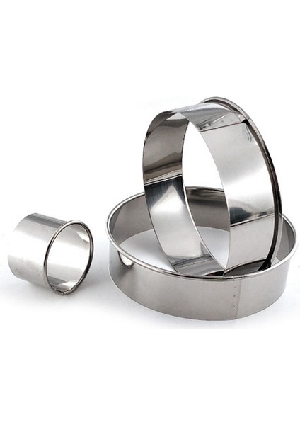 12 Adet Paslanmaz Çelik Yuvarlak Kek Kalıbı Pişirme Köpüğü Halkası Pizza Pişirme Kurabiye Kesici Dıy Kek Halkası Araçları (Yurt Dışından) modelleri