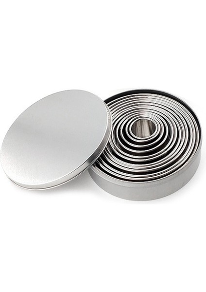 12 Adet Paslanmaz Çelik Yuvarlak Kek Kalıbı Pişirme Köpüğü Halkası Pizza Pişirme Kurabiye Kesici Dıy Kek Halkası Araçları (Yurt Dışından) indirimleri