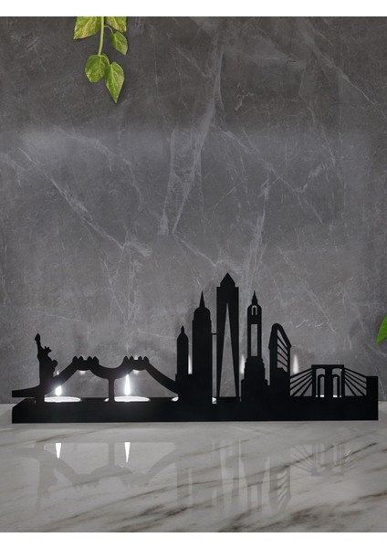 City 5'li Metal Mumluk - Siyah