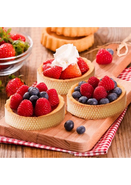 12 Paket Paslanmaz Çelik Tart Halkaları, Delikli Kek Musluk Halkası, Kek Halkası Kalıbı, Yuvarlak Kek 6cm (Yurt Dışından)