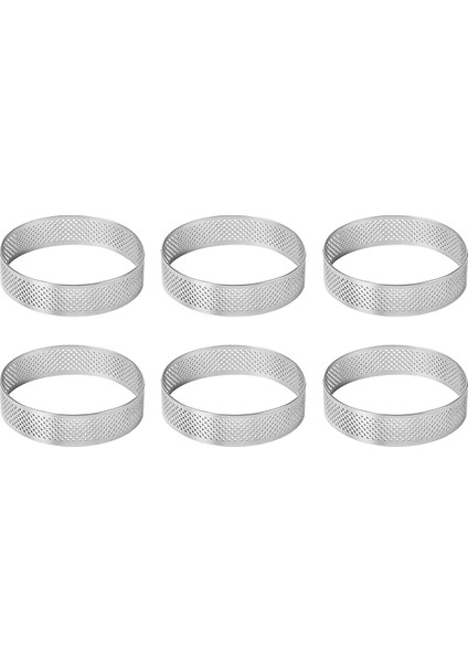 Kek Yüzüğü, 6 Adet Paslanmaz Çelik Gözenekli Tart Yüzük, Delikli Pasta Kek Halkası Kalıbı, Delikli Kek Mus Halkası 7 cm (Yurt Dışından) fiyatları