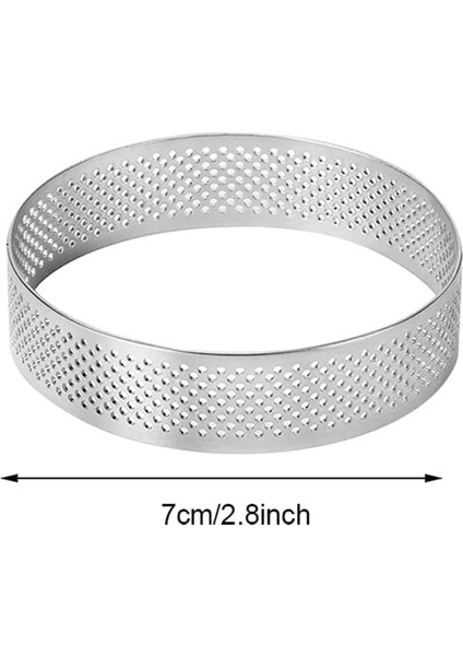 Kek Yüzüğü, 6 Adet Paslanmaz Çelik Gözenekli Tart Yüzük, Delikli Pasta Kek Halkası Kalıbı, Delikli Kek Mus Halkası 7 cm (Yurt Dışından) fırsatları