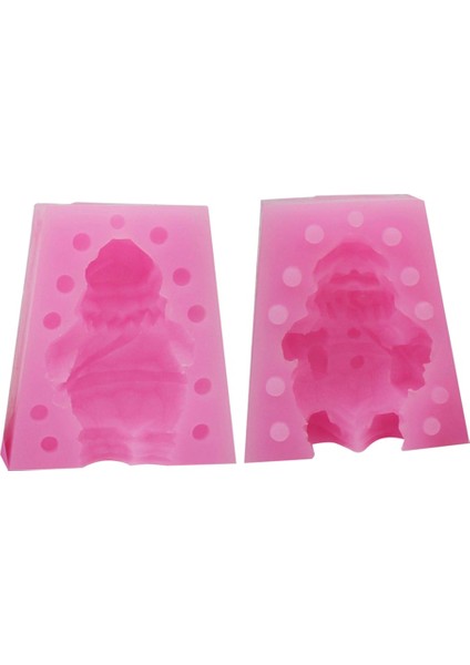 Noel Mum Kalıp Noel Kek Dekorasyon Mum Kalıp Pişirme Kalıp Alçı Epoksi El Yapımı Silikon Kalıp (Yurt Dışından)