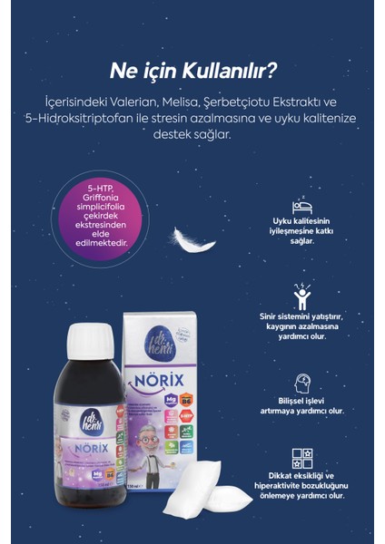Dr.Henri Nörix Şurup Valerian Ekstraktı Ve 5-hidroksitriptofan Içeren Takviye Edici Gıda 2