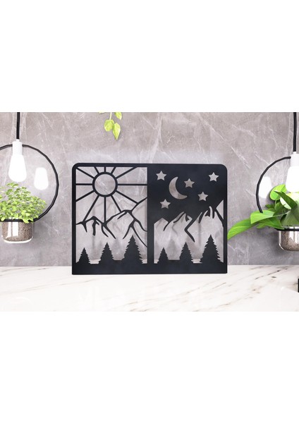 Gece/gündüz 3'lü Metal Mumluk - Siyah fiyatları