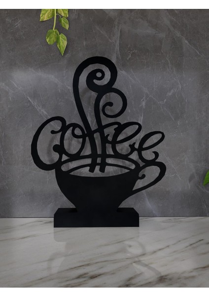 Coffee Model -1 Tekli Metal Mumluk - Siyah
