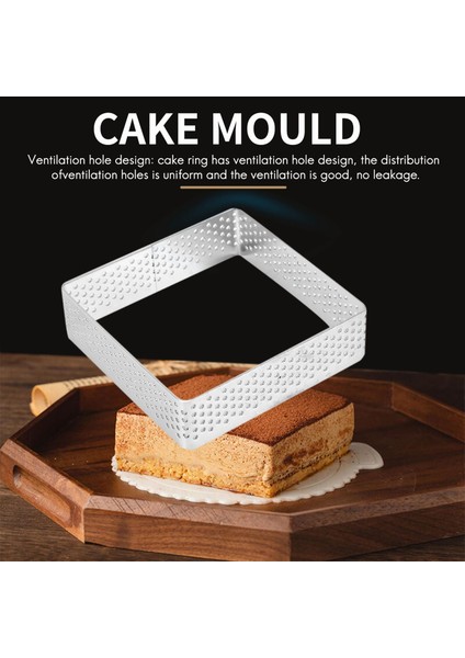 5'li Paket Paslanmaz Çelik Tart Halkası, Isıya Dayanıklı Delikli Kek Musluk Halkası, 5 Şekil (Yurt Dışından) modelleri