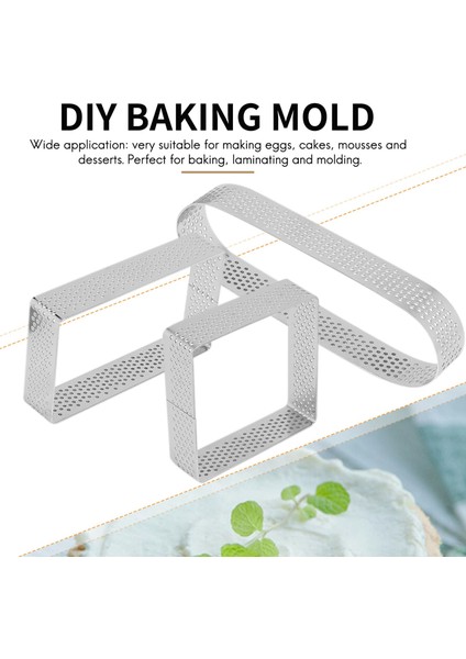 5'li Paket Paslanmaz Çelik Tart Halkası, Isıya Dayanıklı Delikli Kek Musluk Halkası, 5 Şekil (Yurt Dışından) fırsatları