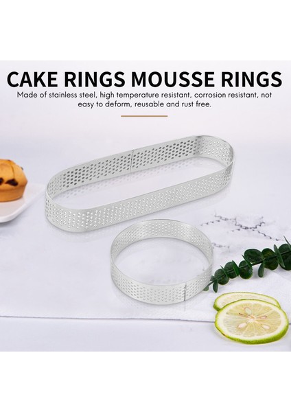 5'li Paket Paslanmaz Çelik Tart Halkası, Isıya Dayanıklı Delikli Kek Musluk Halkası, 5 Şekil (Yurt Dışından) indirimleri