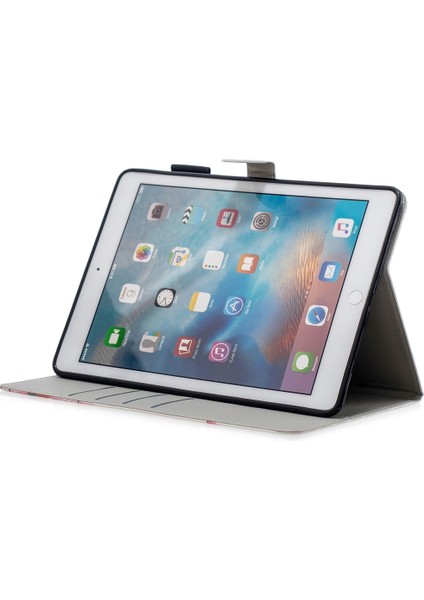 Ipad Mini Için Deri Kılıf (2019) Kırmızı Çiçek (Yurt Dışından)