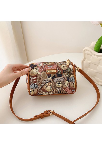 Yeni Kadın Çantası Moda Omuz Crossbody Rahat Hafif Işlemeli Çanta Boston Çantası (Yurt Dışından)