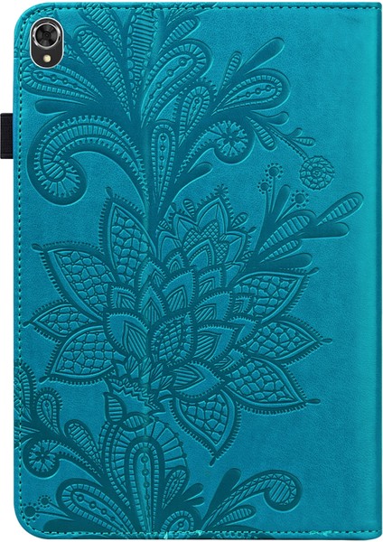 Lace Flower Pu Case For Lenovo Tab K10 (Mavi) (Yurt Dışından)