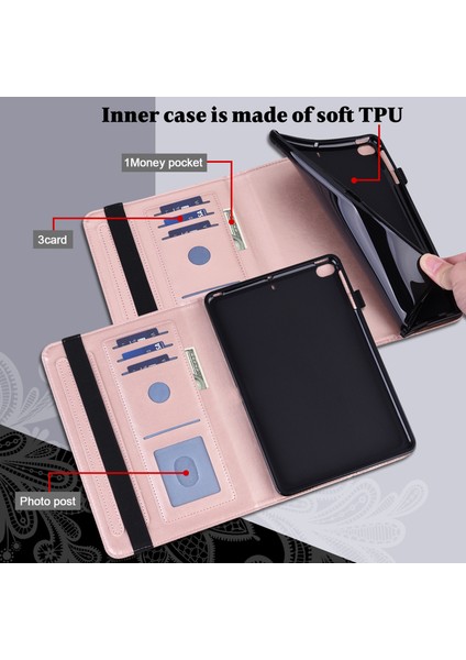 Lace Flower Pu Case For Lenovo Tab K10 (Altın) (Yurt Dışından)