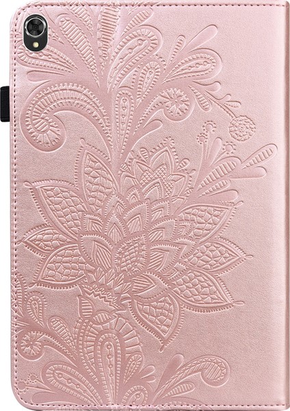 Lace Flower Pu Case For Lenovo Tab K10 (Altın) (Yurt Dışından)