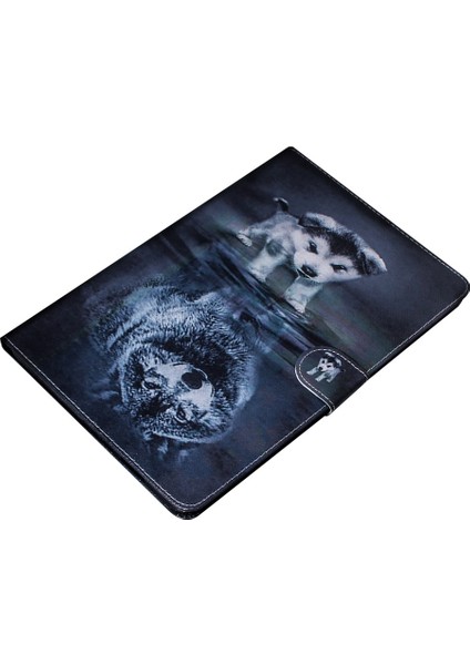 Samsung Galaxy Tab S7 T870 (2020) Deri Kılıf Kurt ve Köpek (Yurt Dışından)