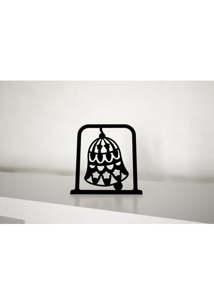 Yılbaşı Model - 2 Metal Masa Süsü - Biblo - Siyah