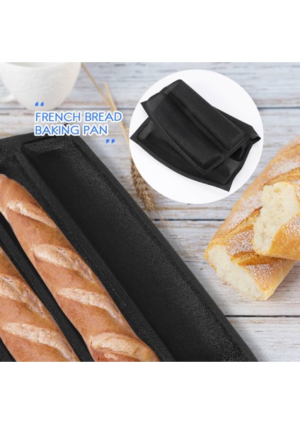 Silikon Tava - Yapışmaz Delikli Fench Ekmek Tavası Formları, Sosisli Sandviç, Pişirme Gömlekleri Mat Ekmek Kalıbı (Yurt Dışından)