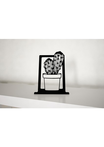 Kaktüs Model-9 Metal Masa Süsü - Biblo - Siyah