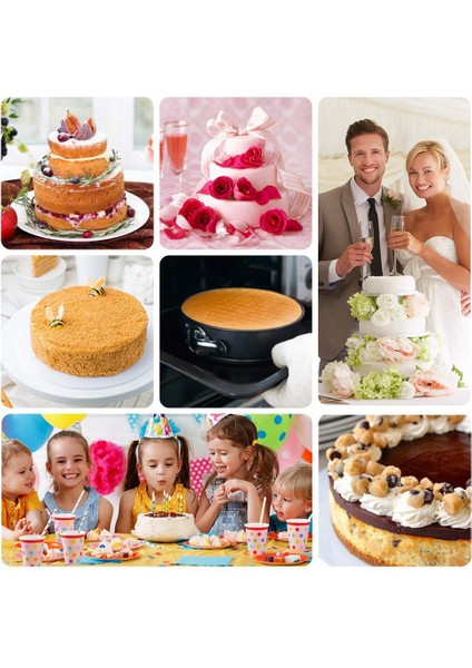 Metal Yuvarlak Pişirme Kabı Bakeware Yapışmaz Kalıp Pişirme Tavaları Mutfak Kek Aracı Kek, 22 cm (Yurt Dışından) fırsatları