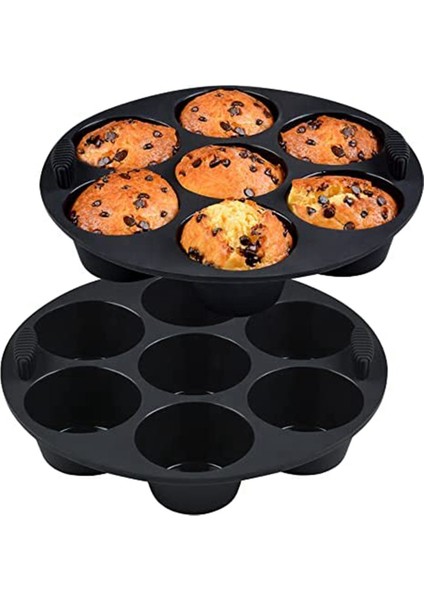 Hava Fritözü, Fırın, Pot Için Silikon Muffin Tavası 8.4ınch Yeniden Kullanılabilir Ücretsiz Silikon Pişirme 2 Paket (Yurt Dışından)