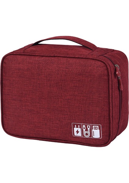 2 Adet Kablo Saklama Çantası Su Geçirmez Dijital Elektronik Organizatör Seyahat Kablo Çantası Taşınabilir USB Veri Hattı Depolama, D (Yurt Dışından)