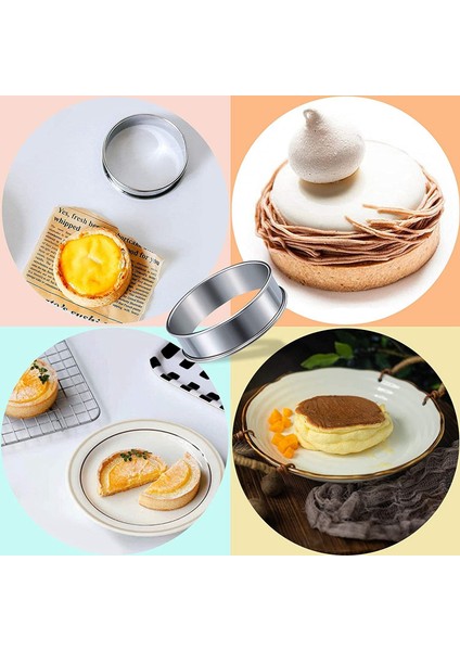 6 Parça Ingiliz Muffin Yüzükler, Muffin Tart Yüzükler Çift Haddelenmiş Tart Yüzük Paslanmaz Çelik Crumpet Yüzükler Kek Kalıbı (Yurt Dışından) fırsatları