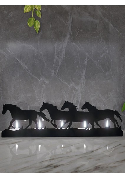 Horse 5'li Metal Mumluk - Siyah
