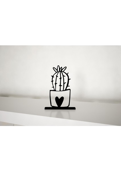 Kaktüs Model-4 Metal Masa Süsü - Biblo - Siyah