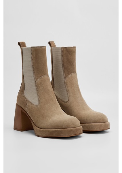 Kadın Bej Süet Hakiki Deri Casual Bot 957 40603 Bn Bot SK23/24 fiyatları